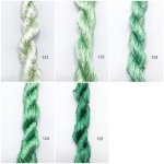 画像1: ブルサ絹糸(撚り済みタイプ) グリーン系(5)  121,122,123,124,125 (1)