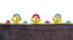 画像4: ヴィンテージスカーフ：ブルサのトゥーオヤスカーフ ローズピンクとブルーの小花 (4)