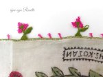 画像4: ヴィンテージスカーフ：ブルサのイーネオヤスカーフ＊三角形のピンクの小花 (4)