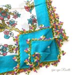画像1: ヴィンテージスカーフ：ブルサのトゥーオヤスカーフ  グラデーションカラーのケレベッキ(蝶々)モチーフ (1)