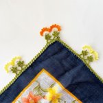 画像3: ヴィンテージスカーフ：ブルサ・黄色とオレンジの可愛いパパティアのトゥーオヤスカーフ (3)
