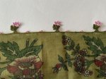 画像5: ヴィンテージスカーフ：ブルサ・マルマラ海地方　オリーブグリーンにローズピンクの杏の花 (5)