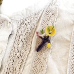 画像8: キット・ステップ６：筒編みで編む ちいさな花束のブローチ　編み地サンプル&筒編みの解説書付き (8)