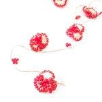 画像1: ヴィンテージボンジュクオヤパーツ：赤い三弁花 (1)