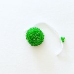 画像3: ヴィンテージボンジュクオヤパーツ：緑のボタンモチーフ (3)