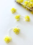 画像2: ヴィンテージボンジュクオヤパーツ：黄色の三弁花 (2)