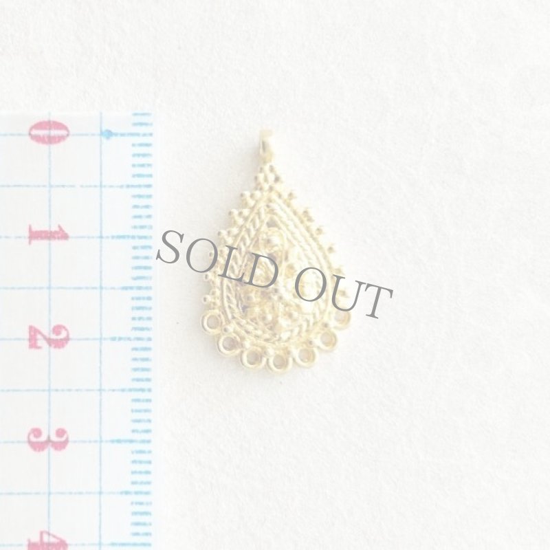 画像2: トルコ製メタルパーツ:ドロップ型B (2)