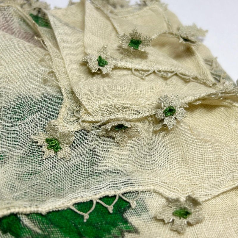 画像1: ヴィンテージオヤスカーフ：オデミシュのイーネオヤ　ベージュ (1)