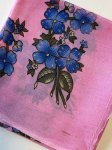 画像2: 作成用スカーフ　オールドヤズマ　ピンクにブルーの花 (2)