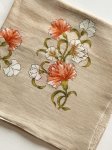 画像2: ×オレンジ作成用スカーフ　モダンレトロヤズマ　ベージュ×オレンジカーネーション (2)