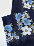 画像1: ×オレンジ作成用スカーフ　モダンレトロヤズマ　ネイビー×サックスブルー (1)