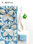 画像10: インド刺繍リボンのレクタングルバネポーチ(太幅タイプ) (10)