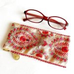 画像3: インド刺繍リボンのレクタングルバネポーチ(太幅タイプ) (3)