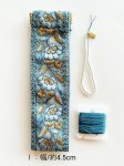 画像15: インド刺繍リボンのレクタングルバネポーチ(細幅タイプ) (15)