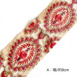 画像8: インド刺繍リボンのレクタングルバネポーチ(太幅タイプ) (8)
