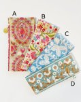 画像2: インド刺繍リボンのレクタングルバネポーチ(太幅タイプ) (2)