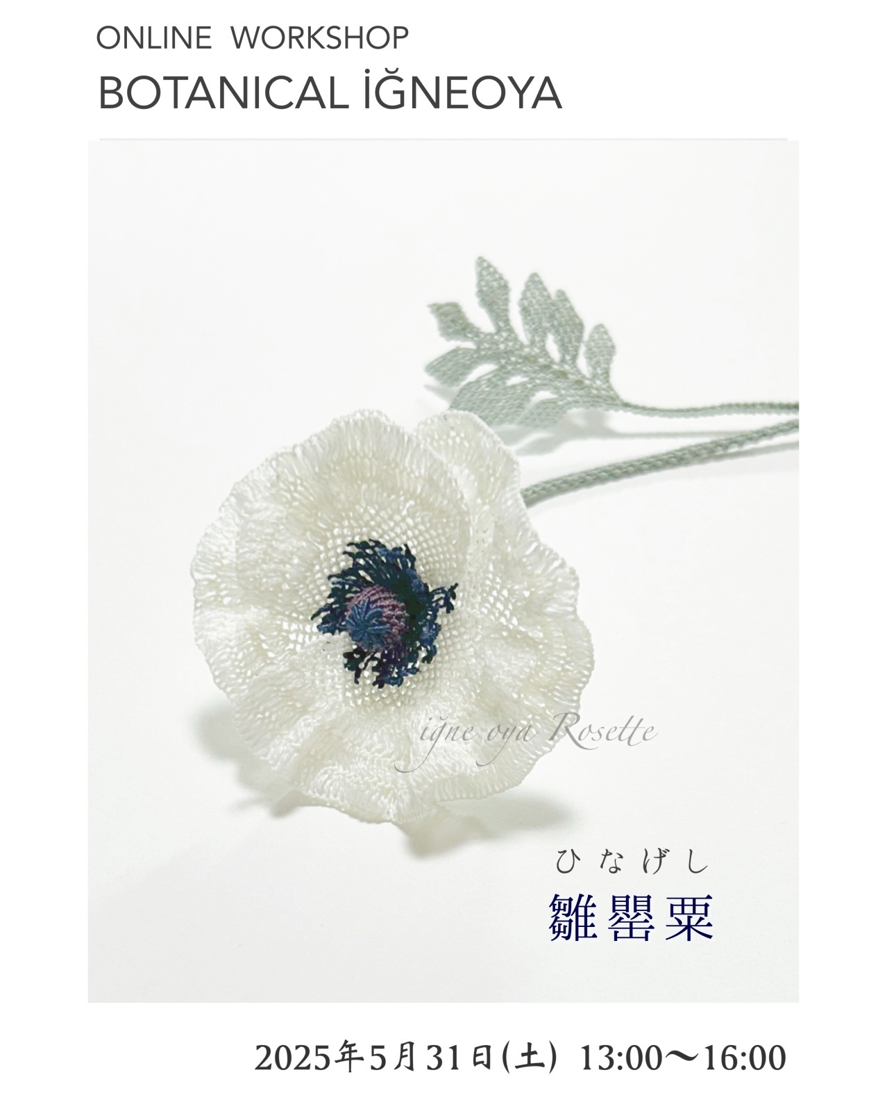 オンラインワークショップ BOTANICAL IĞNEOYA vol.8「雛罌粟 ひなげし」